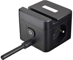 Viking maitinimo adapteris YC23H, 2x 230 V, 1x USB-A, 2x USB-C, jutiklinis šviestuvas, stovo funkcija, juoda