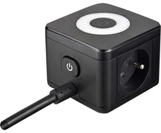 Viking maitinimo adapteris YC23L, 2x 230 V, 1x USB-A, 2x USB-C, jutiklinis šviestuvas, ilgis 1,4 m, juodas