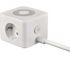 Viking maitinimo adapteris YC23L, 2x 230 V, 1x USB-A, 2x USB-C, jutiklinis šviestuvas, ilgis 1,4 m, baltas