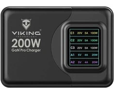 Įkroviklis Viking Viking nabíječka USB GaN 200W PD Pro