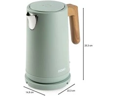 Virdulys Domo Elegancki virdulys 1.7L, 2200W, Matt Žalias, filtras