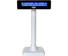 Virtuos FL-2025MB 2x20 LCD customer display, USB, baltas