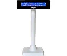 Virtuos FL-2025MB 2x20 LCD customer display, USB, baltas