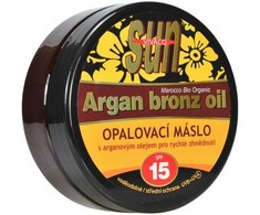 Vivaco SUN Argan Bronz Oil įdegio sviestas su organiniu arganų aliejumi SPF 15 200 ml
