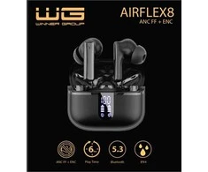 „Winner Group WG“ – „Bluetooth“ ausinės WG AirFlex 8, ENC + ANC, juodos