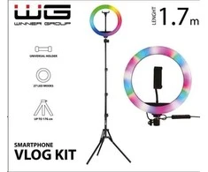 „Winner Group WG“ – pagrindinis vaizdo tinklaraščių kūrimo rinkinys su RGB LED apšvietimu ir 1,7 metro trikoju