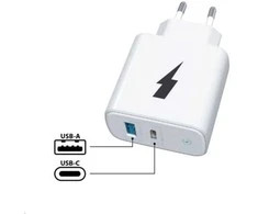 Winner Group WG - Síťová nabíječka 2x USB 38W, 1x USB-C PD 20W + 1x USB-A QC 3.0 18W, bílá