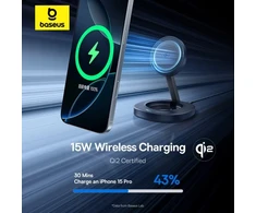 Baseus EnerFill FF11 15W składana su ładowarką sieciową 20W i kablem USB-C 1m- juoda