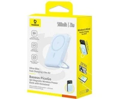 Baseus powerbank with stand PicoGo Qi2 5000mAh 20W (mėlynas)