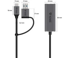 YTC 013 USB C ir Ethernet RJ-45 YENKEE