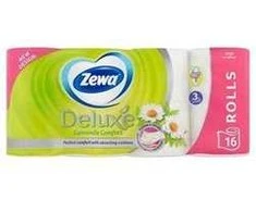 ZEWA Toilet paper, 3-ply, 16 rolls, "Deluxe", chamomile