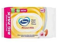 ZEWA Wet Toilet Wipes "Almond Milk", 80pcs