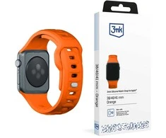 3mk silikoninė Watch apyrankė Apple Watch 38 / 40 / 41 mm - oranžinės spalvos