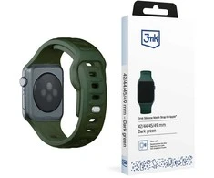 3mk silikoninė apyrankė Apple Watch 42 / 44 / 45 / 49 mm - žalios spalvos