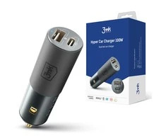 Įkroviklis automobilinis 3mk Hyper Car Charger 100W 1xUSB-C + 1xUSB-A
