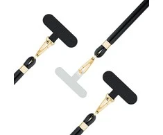 3MK EasyClip Elite juodos spalvos (auksinis) virvelė telefonui