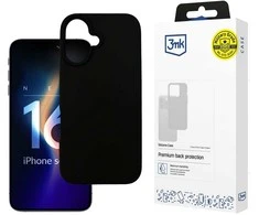 3mk silikoninis Apple iPhone 16 - dėklas telefonui juodos spalvos