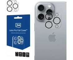 Apsauginis stikliukas kamerai 3mk Lens Pro Apple iPhone 16 Pro/16 Pro Max juodas