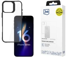 3mk Satin Armor Case+ Apple iPhone 16 Pro - dėklas telefonui skaidrus with dėklas telefonui juodos spalvos Frame