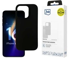 3mk silikoninis Apple iPhone 16 Pro - dėklas telefonui juodos spalvos