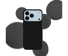 Dėklas 3MK Silicone dėklas skirtas Apple iPhone 17 Pro juodos spalvos