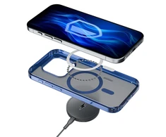 Dėklas 3mk Frosty MagCase Mėlyna Case for Apple iPhone 13 Pro Max - Transparent