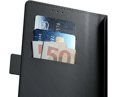 3mk Wallet Samsung Galaxy S25 Edge - dėklas telefonui juodos spalvos