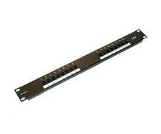 19" patch skydelis XtendLan 16port, UTP, Cat5E, 30 µm, dvigubas gnybtų blokas, juodas