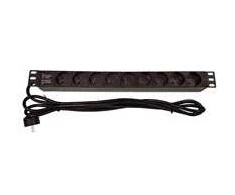 Lexi-NET 19" rozvodný panel LEXI-Net 9x230V, kabelis 3m, 1U