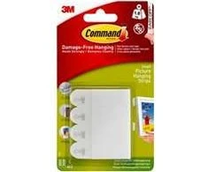 3M Juostelės remeliams kabinti COMMAND, S dydis, 4 poros