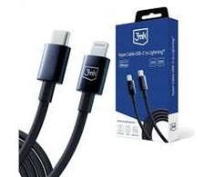 3MK Hyper Cable USB-C - Lightning 20W 1,2m juodos spalvos