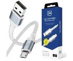 3Mk Protection 3mk Hyper Cable N-SERIES USB-A / MicroUSB 1m 5V/2.4A 12W / baltas