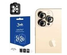 Apsauginis stiklas telefono kamerai Apple iPhone 15 Pro Max 3MK Lens Protection Pro aukso spalvos