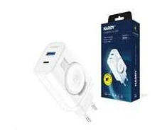 3Mk apsauginis indukcinis tinklo įkroviklis 3mk HARDY įkroviklis PD 2in1 33W USB-C USB-A - baltas