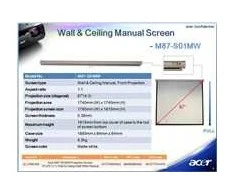 Acer Projektoriaus ekranas 70INX70IN - 1: 1 FORMAT GAIN 1.0 5.5KG