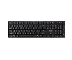 ACER Wireless klaviatūra 2,4GHz RF, AKR110, dosah až 10 m, membránové klávesy, životnost až 5 mil. úhozů, voděodolná