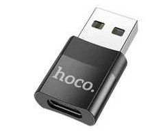Adapteris Hoco UA17 USB-A to Type-C juodas