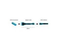 Akasa USB 19 pin - USB 9 pin, 0.3m, Juoda (AK- CCUB36- 30BK)