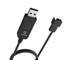 Akasa 5V zu 12V DC Step-Up Voltage Konverter Kabelis – USB zu 3-Pin & 4-Pin, 60cm