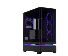 ASUS dėklas PRIME AP304 TG ARGB Juodas, ATX, permatomas šonas, 4x120mm ARGB, juodas