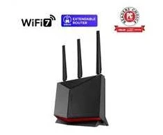 Asus | Wireless Wifi 7 Dual Band Gigabit Maršrutizatorius | RT-BE86U | 802.11be | 6800 Mbit/s | Ethernet LAN (RJ-45) jungtys 5 | Mesh Support Yes | MU-MiMO No | 4G/5G | Antenna type External/Internal | 2