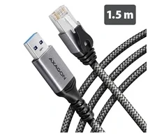 AXAGON ADE-AM15 USB-A Gigabit Ethernet adapteris su integruotu CAT6 RJ-45 tinklo kabeliu (1,5 m), Asix AX88179B