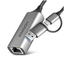 Axagon ADE-TXCA Karta jungiama į tinklą Gigabit Ethernet adapter, USB-C (USB-A redukcja) 3.2 Gen 1, instalacja automatinė