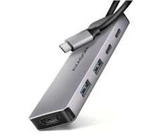 AXAGON HMC-5H60 USB-C 3.2 Gen 1 šakotuvas, 2 x USB-A, 1 x USB-C, 4K 60 Hz HDMI, PD 100 W, 15 cm USB-C laidas