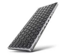 AXAGON HMC-KB klaviatūra USB-C 5Gbps su HUB, Micro SD/SD, 3x USB-A, HDMI 4K/60Hz, PD 100W, Garsas, JAV išdėstymas