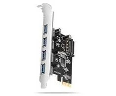AXAGON PCEU-430RS PCIe kortelė - 4x USB 5Gbps prievadas, SATA maitinimas, Renesas PD720201, SP