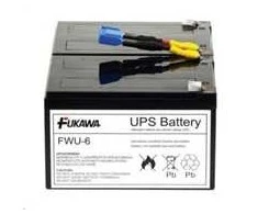 Baterija - FUKAWA FWU-6 pakaitinis akumuliatorių rinkinys RBC6 (12V/12Ah, Faston 250, 2vnt), tarnavimo laikas 3-5 metai
