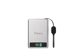 BMX SolidSafe™ 10K Solid-State Magnetic Power Bank, Sidabrinis