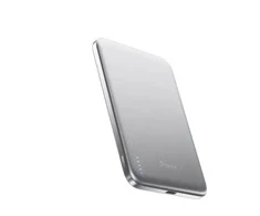 BMX SolidSafe™ Air Titanium 5K Qi2 Wireless Magnetic Power Bank, Sidabrinis