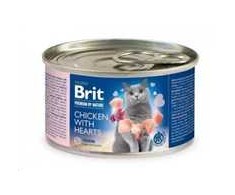 BRIT PREMIUM BY NATURE Wet cat food - vištiena with hearts 200 g